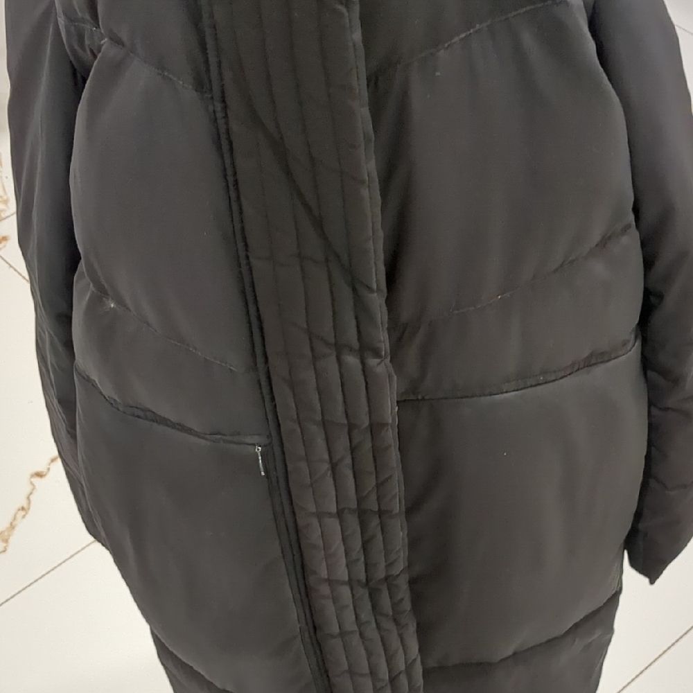 Bimba Y Lola Designer Down Winter Coat Warm Black Hooded Puffer Jacket XS - Picture 5 of 8